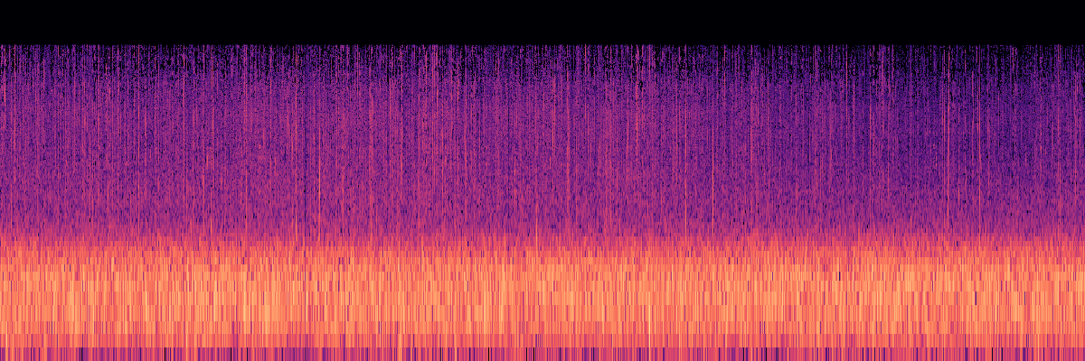 Spectrogram: Rain With Faint Bird Chorus